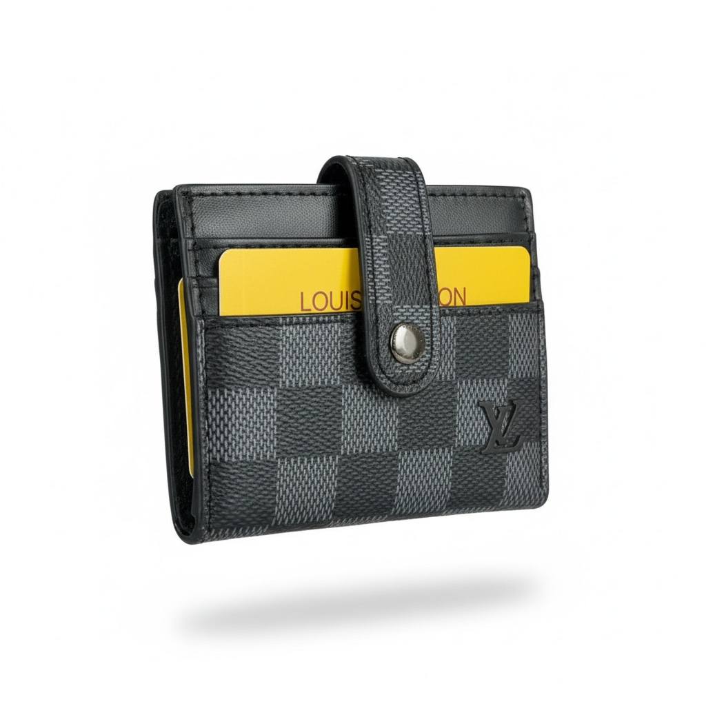 LOUIS VUITTON Damier Graphite Slim Card Holder 🖤 | Luxury Check Mini Wallet