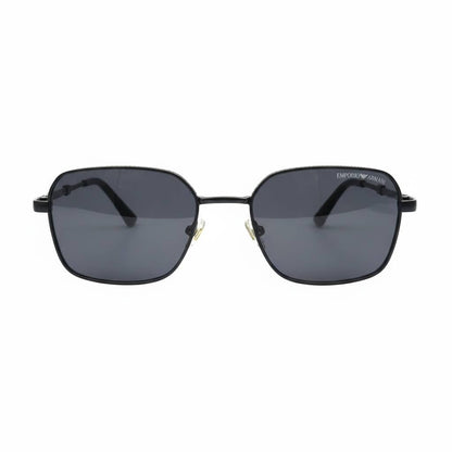 Emporio Armani Black Metal Sunglasses 🖤 | Minimal Square Luxury Frame