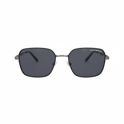 Emporio Armani Gunmetal Square Sunglasses 🖤 | Premium Metal Frame with Dark Lenses
