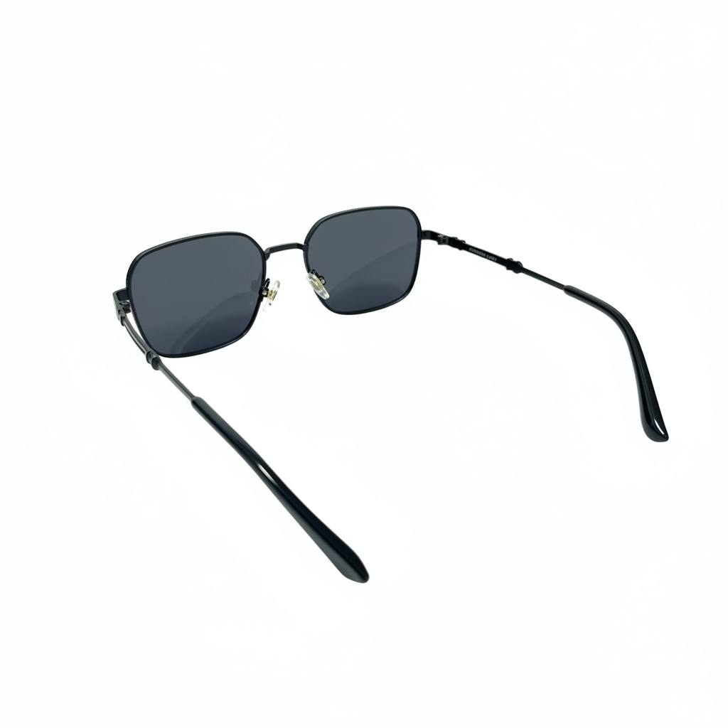 Emporio Armani Gunmetal Square Sunglasses 🖤 | Premium Metal Frame with Dark Lenses