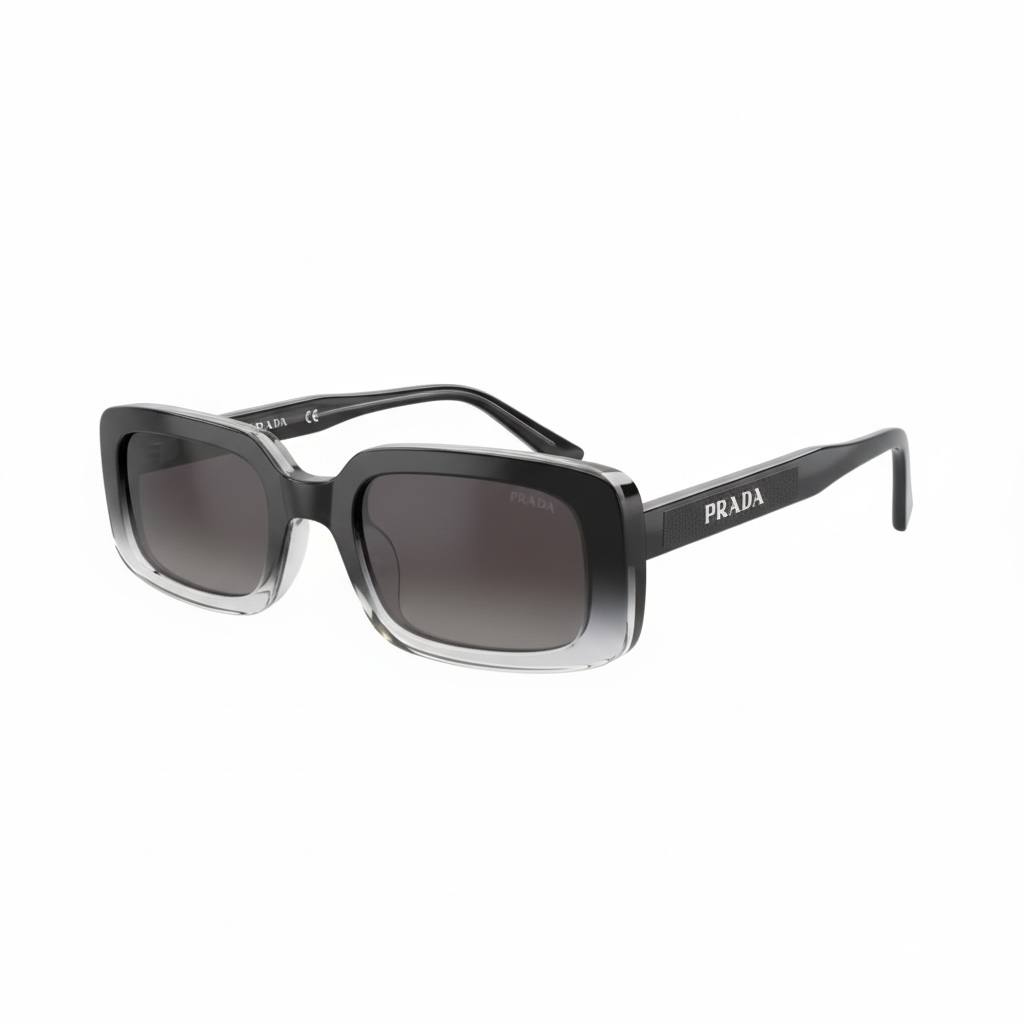 Prada Black & Grey Gradient Square Sunglasses 🕶️ | Luxury Statement Frame