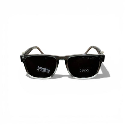 Gucci Transparent Black Square Sunglasses 🕶️ | GG Logo Temple Detail