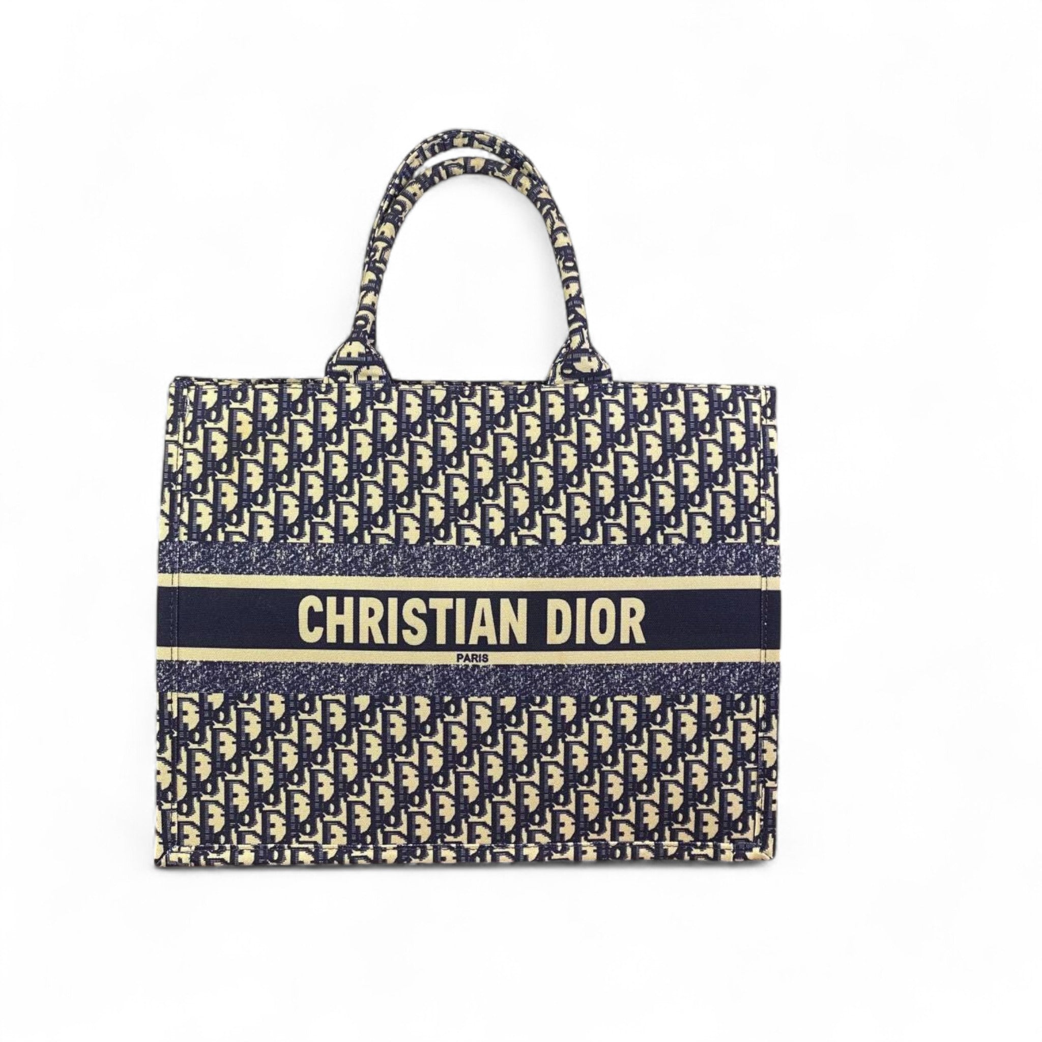 Christian Dior Book Tote Bag – Navy Oblique Canvas 💙