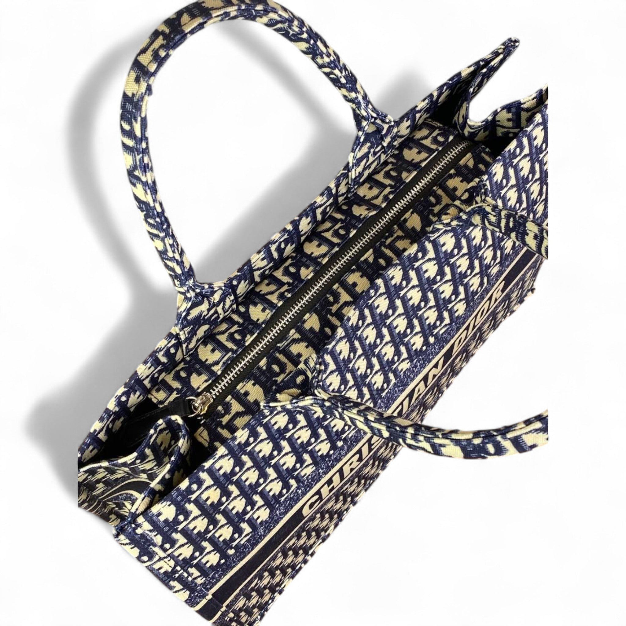 Christian Dior Book Tote Bag – Navy Oblique Canvas 💙