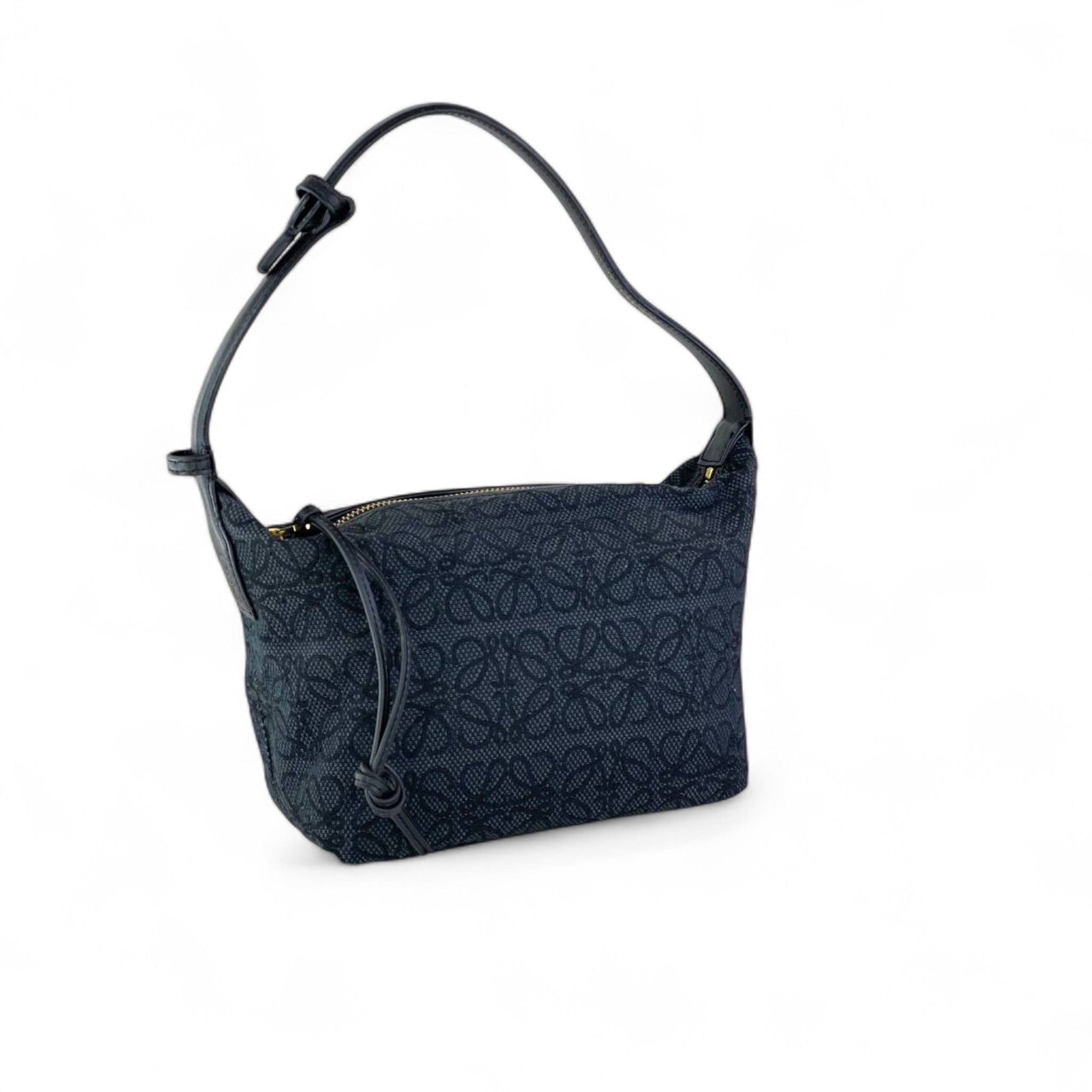 💙 Loewe-Inspired Navy Anagram Shoulder Bag – Minimal Monogram Elegance ✨