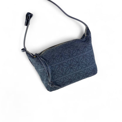 💙 Loewe-Inspired Navy Anagram Shoulder Bag – Minimal Monogram Elegance ✨