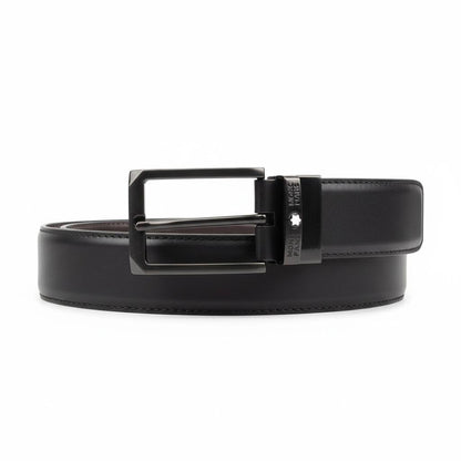 Montblanc Reversible Leather Belt – Black Luxury Essential 🖤✨ (125cm)