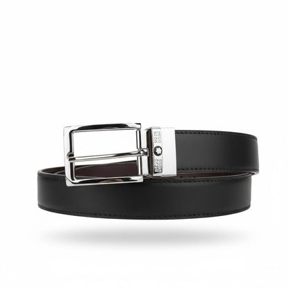 Montblanc Reversible Leather Belt – Black & Brown Signature Edition 🖤🤎 (125cm)