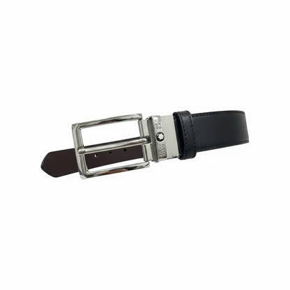 Montblanc Reversible Leather Belt – Black & Brown Signature Edition 🖤🤎 (125cm)