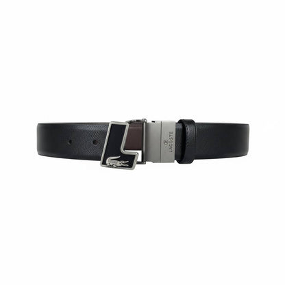 Lacoste Reversible Leather Belt – Signature Crocodile Detail 🖤✨ (125cm)