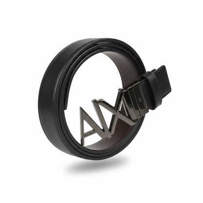 Emporio Armani Reversible Leather Belt – AV Signature Buckle 🖤✨ (130cm)