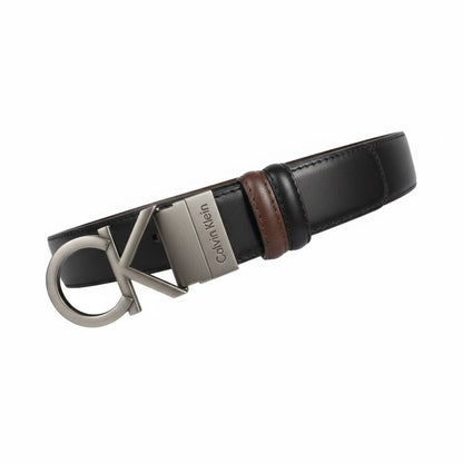 Calvin Klein Reversible Leather Belt – CK Silver Logo Edition 🖤🤎✨ (115cm)