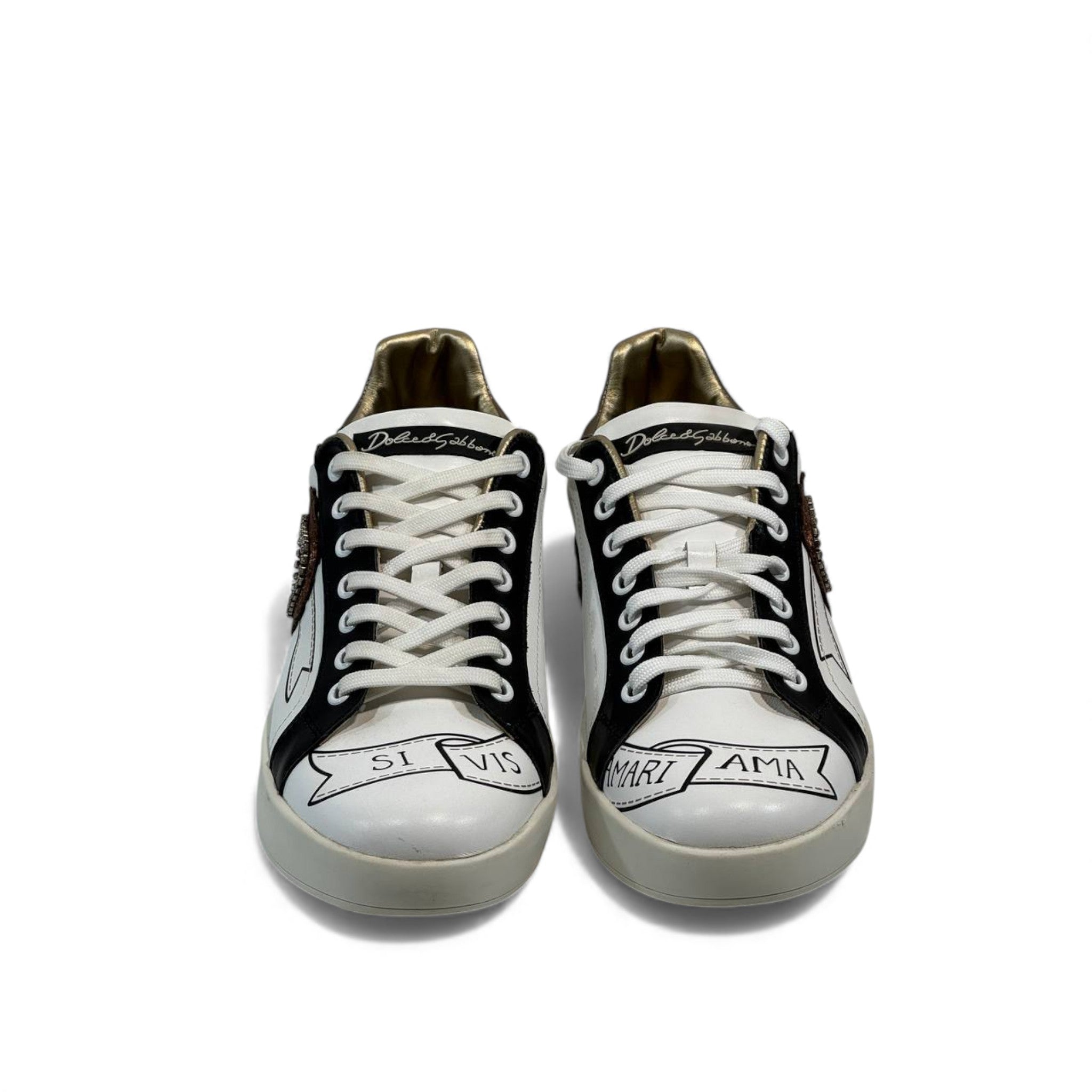 🔥 Dolce & Gabbana “Si Vis Amari Ama” Sneakers – Iconic Italian Statement 👟