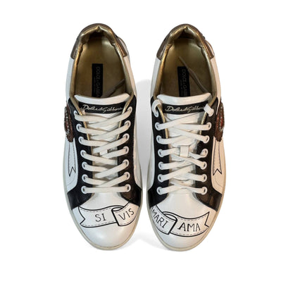 🔥 Dolce & Gabbana “Si Vis Amari Ama” Sneakers – Iconic Italian Statement 👟