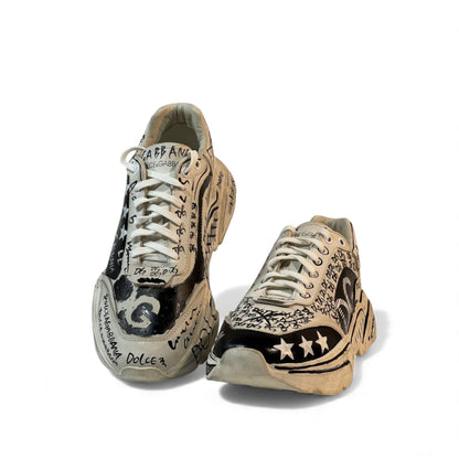 ⚡ Dolce & Gabbana Graffiti Sneakers – Urban Luxury Redefined 👟
