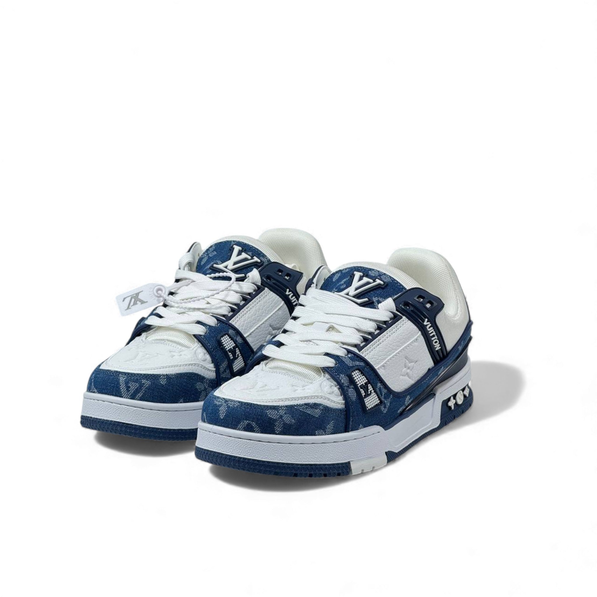 💙 Louis Vuitton LV Trainer Denim Blue Sneakers – Where Luxury Meets Street Spirit 👟