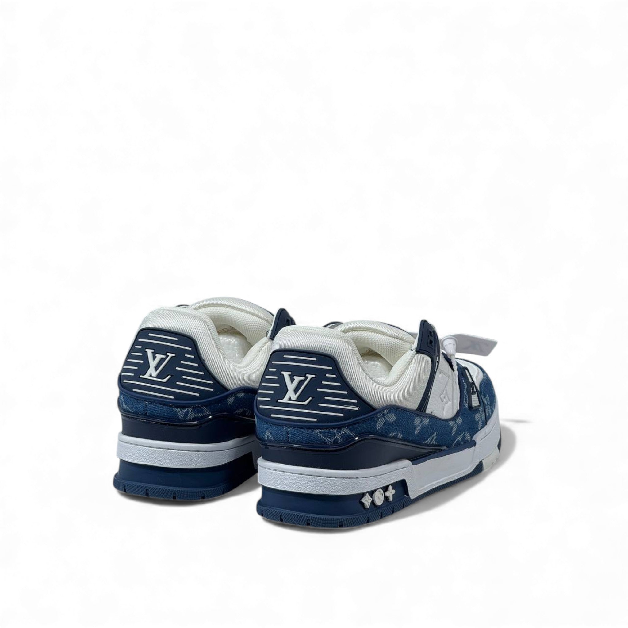 💙 Louis Vuitton LV Trainer Denim Blue Sneakers – Where Luxury Meets Street Spirit 👟