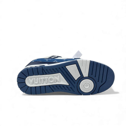 💙 Louis Vuitton LV Trainer Denim Blue Sneakers – Where Luxury Meets Street Spirit 👟
