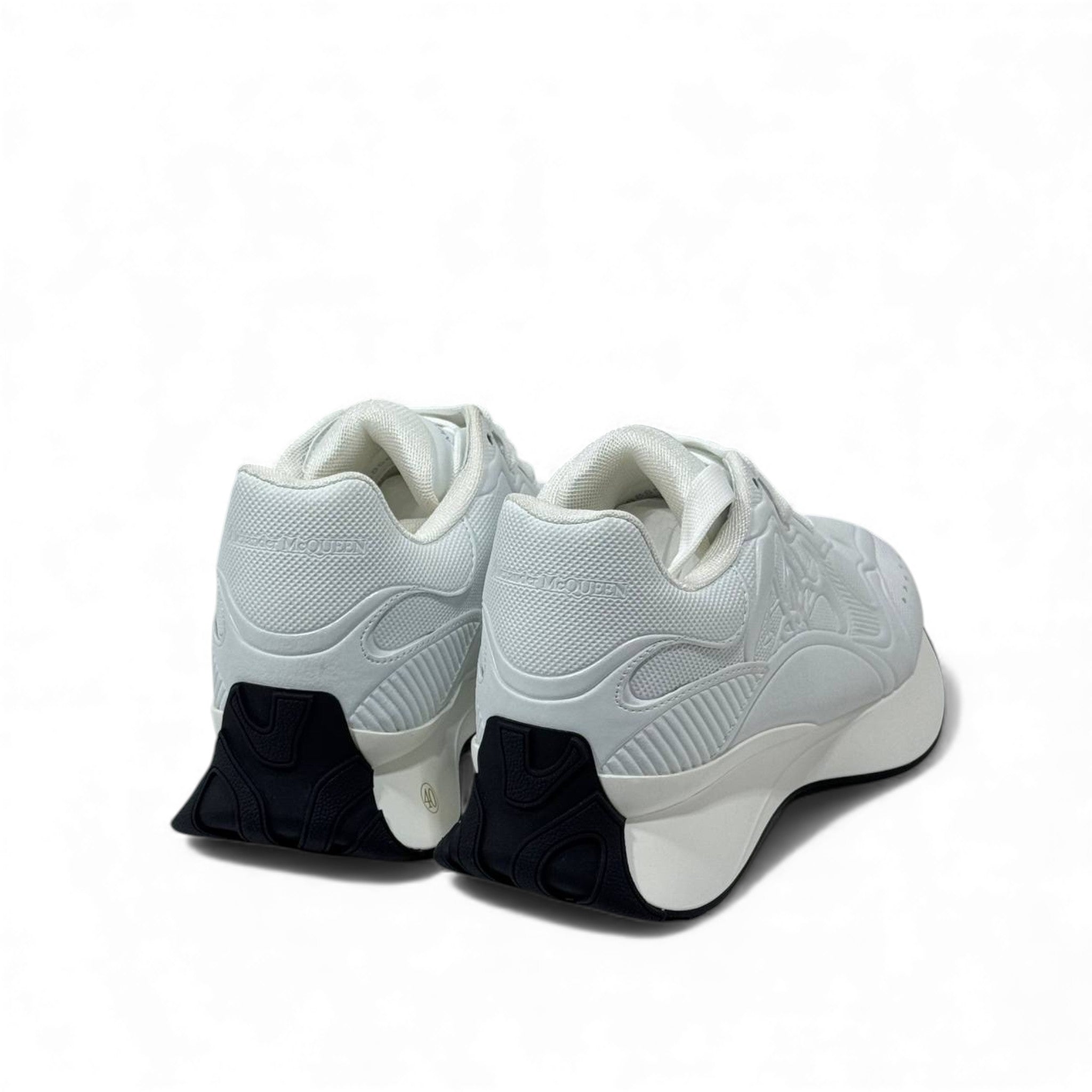 🤍 Alexander McQueen Sprint Runner White Sneakers – Pure Minimal Luxury 👟