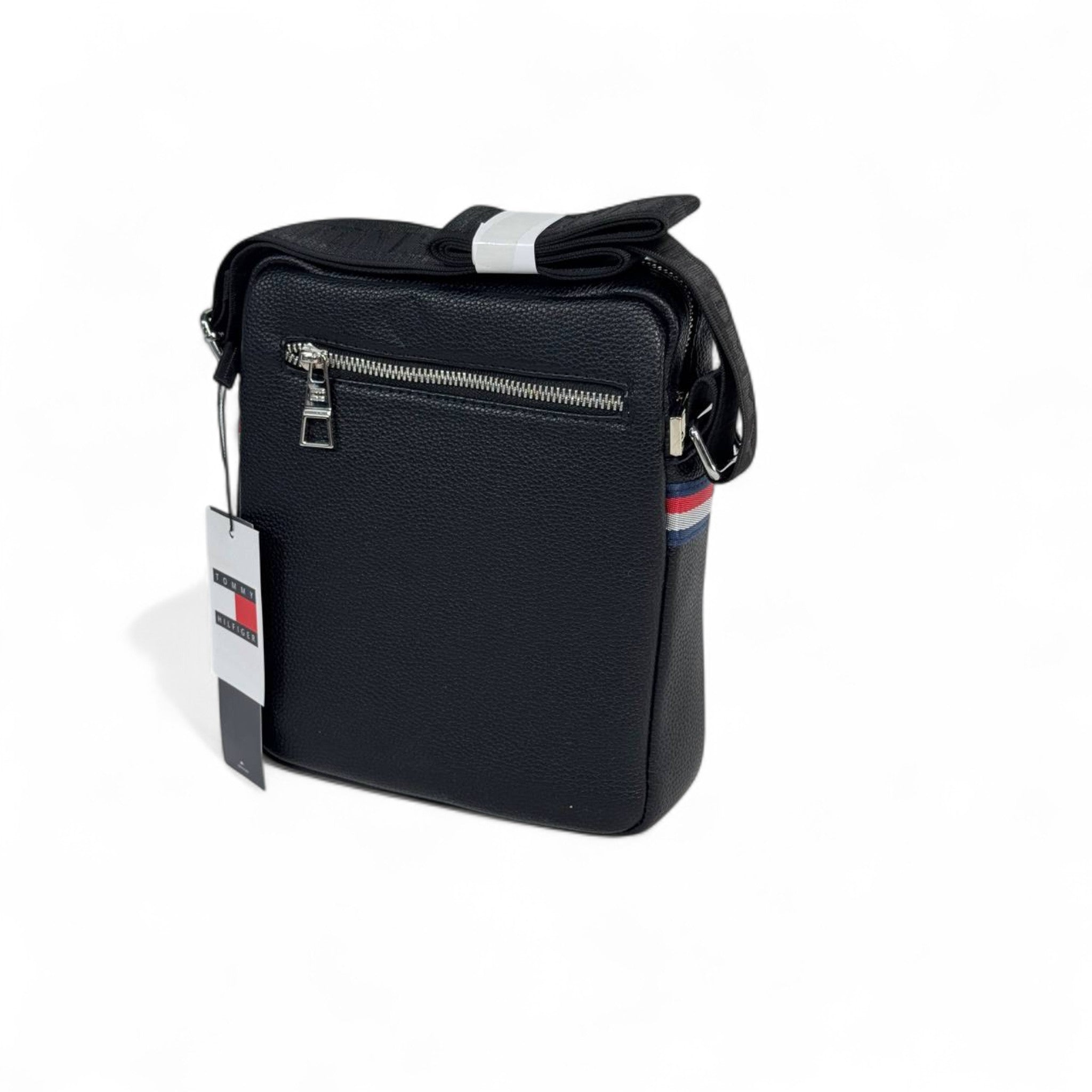 Tommy Hilfiger Crossbody Bag – Black & Brown Leather Look 🎯🖤