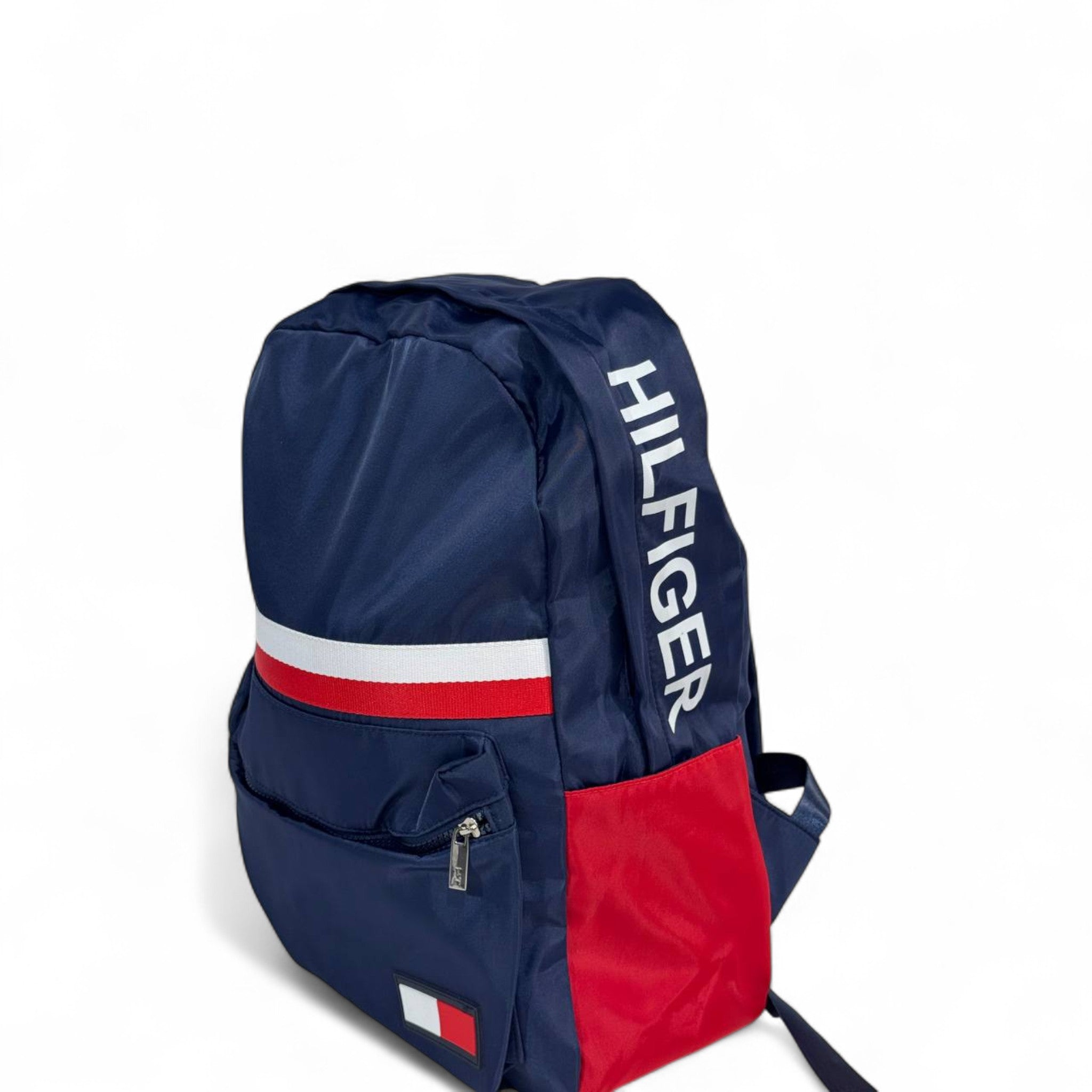 Tommy Hilfiger Classic Navy Backpack – Red & White Stripe 🎒🇺🇸