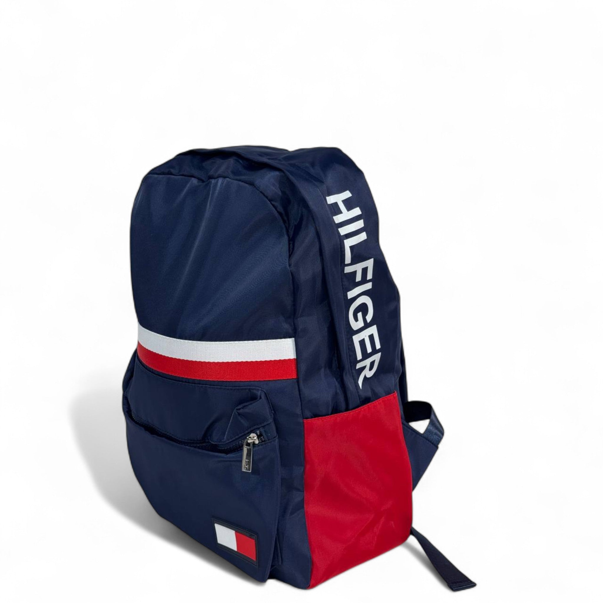 Tommy Hilfiger Classic Navy Backpack – Red & White Stripe 🎒🇺🇸