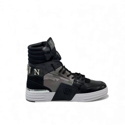 🖤 Philipp Plein High-Top Camo Sneakers – Bold Luxury in Motion 👟
