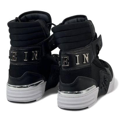 🖤 Philipp Plein High-Top “78” All Black Sneakers – Power, Precision & Attitude 👟