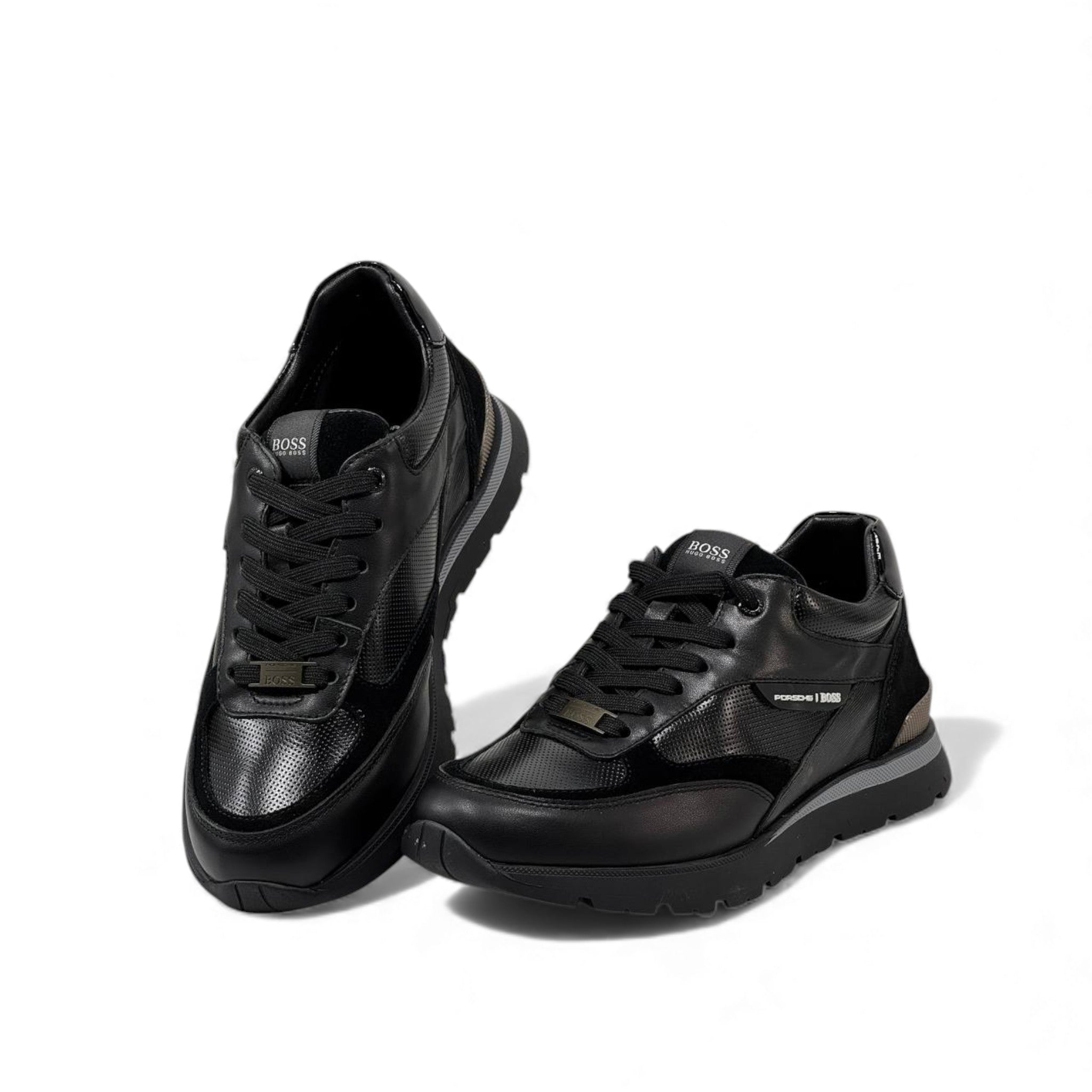 BOSS x Porsche Forged Black Sneakers – Performance Meets Precision ⚙️🏁