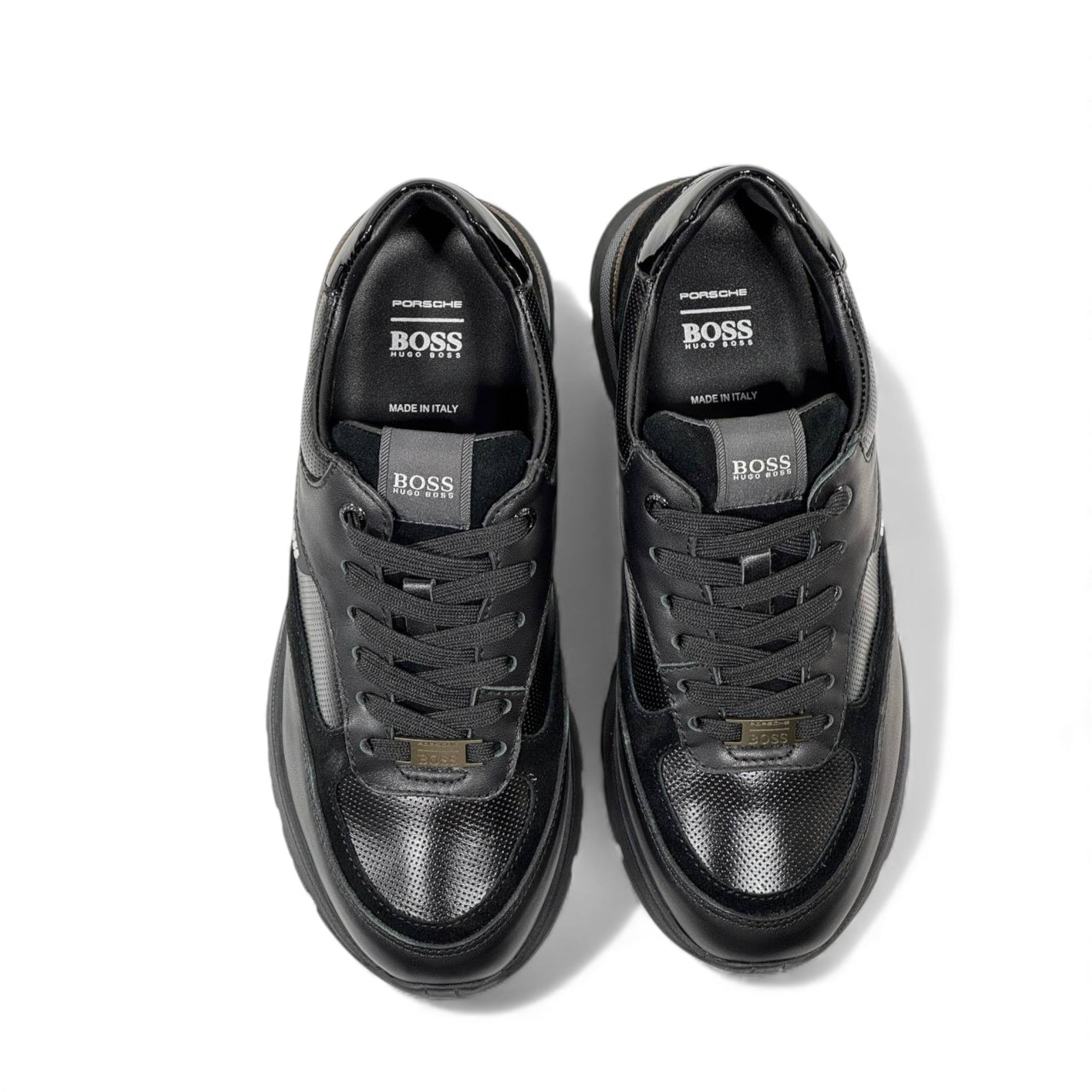 BOSS x Porsche Forged Black Sneakers – Performance Meets Precision ⚙️🏁