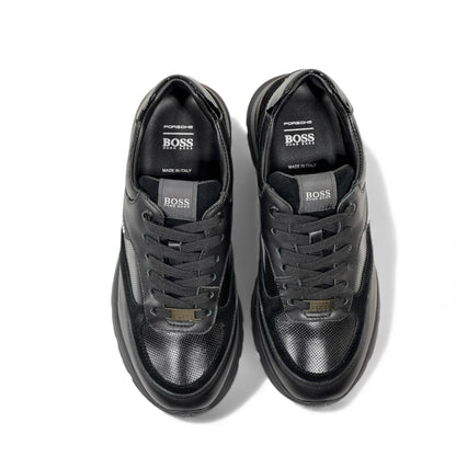 BOSS x Porsche Forged Black Sneakers – Performance Meets Precision ⚙️🏁