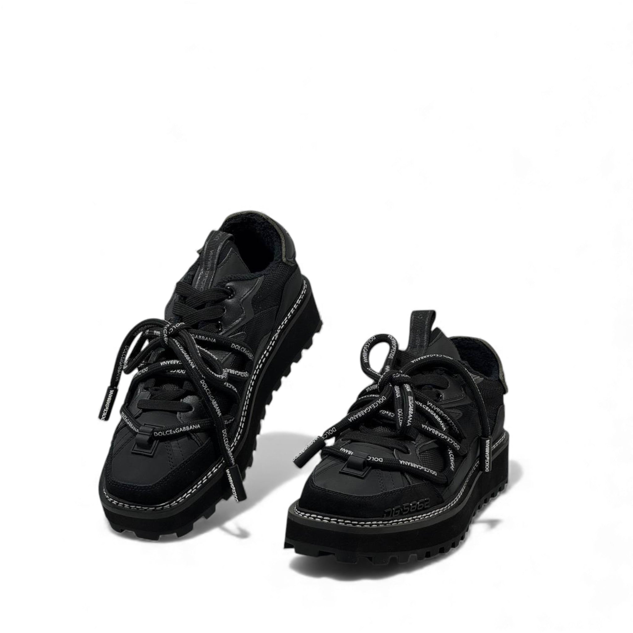 Dolce & Gabbana NS1 Trek Sneakers – Rugged Luxury in All Black ⚡