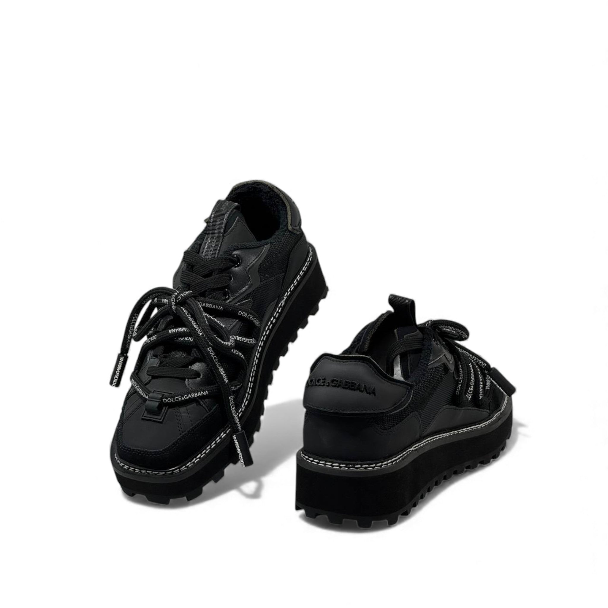 Dolce & Gabbana NS1 Trek Sneakers – Rugged Luxury in All Black ⚡