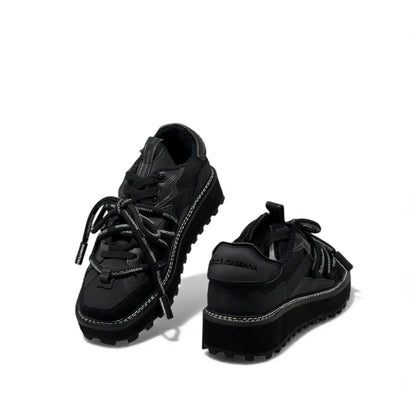 Dolce & Gabbana NS1 Trek Sneakers – Rugged Luxury in All Black ⚡