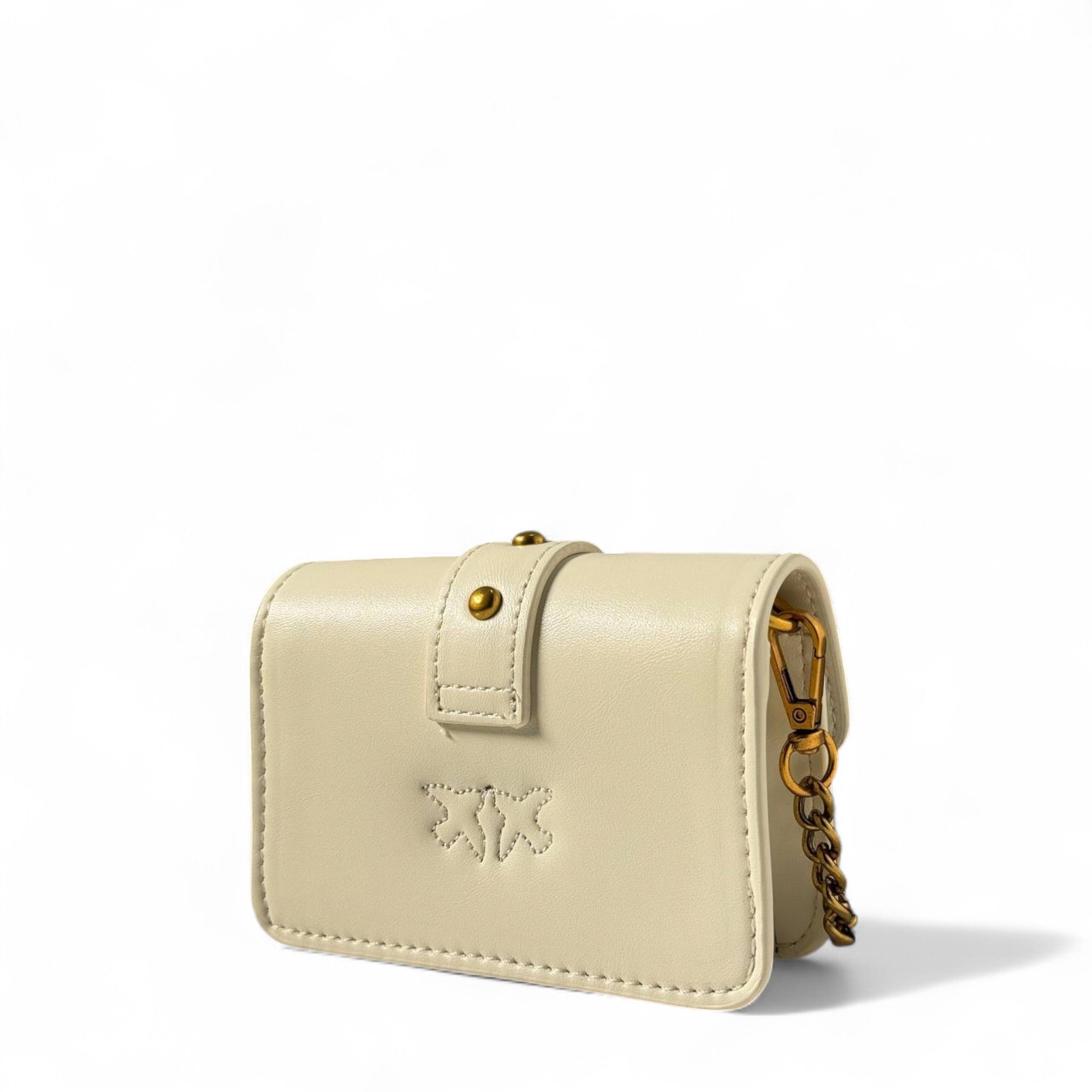 🤍 Pinko Mini Love Bag in White – Gold Bee Emblem & Chain Strap 🐝✨