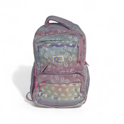 🎒 Momolly Kiss Me Glitter Backpack – Pastel Pink Ombre 💋✨