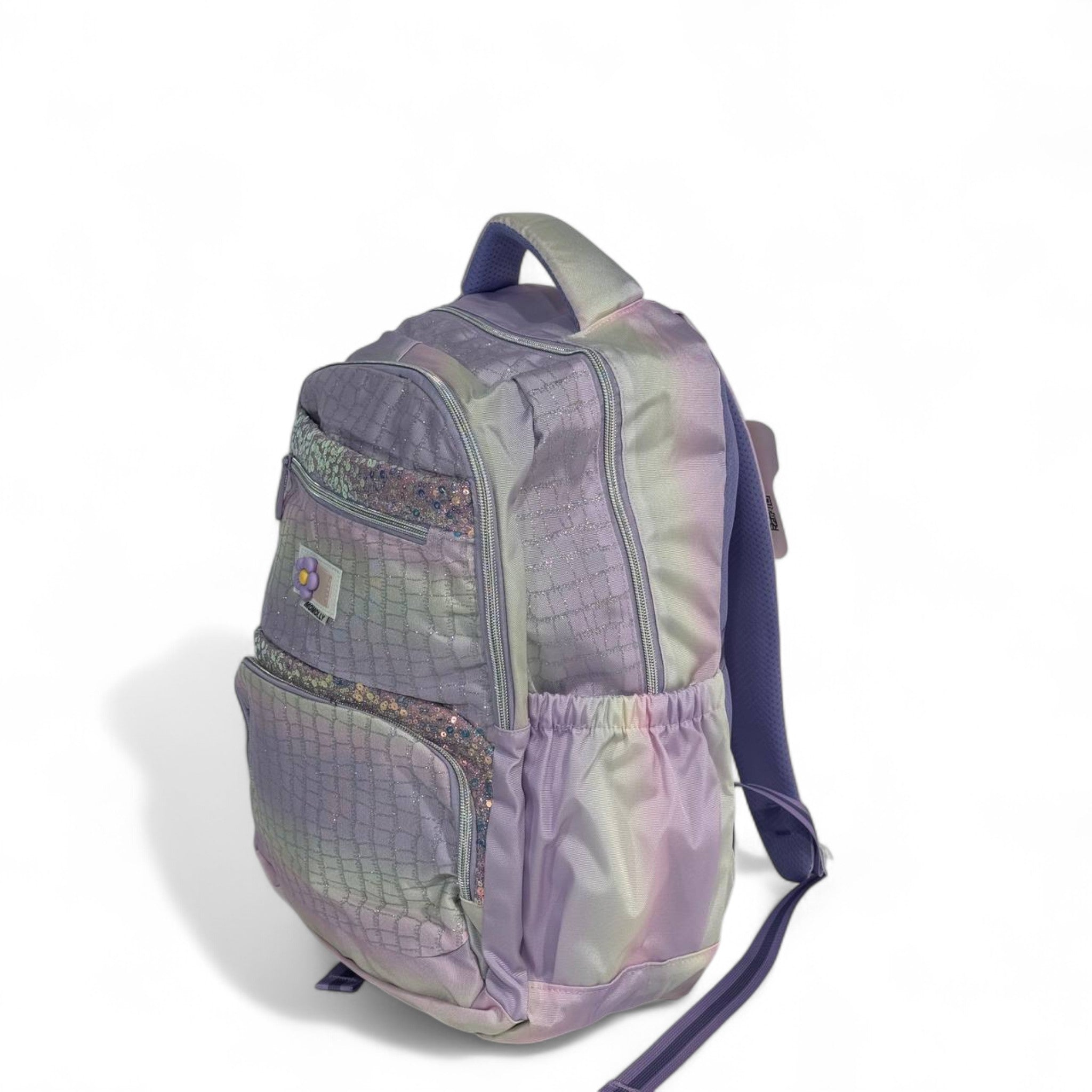 🎒 Momolly Stardust Dream Backpack – Pastel Purple Green Sparkle ✨🌈