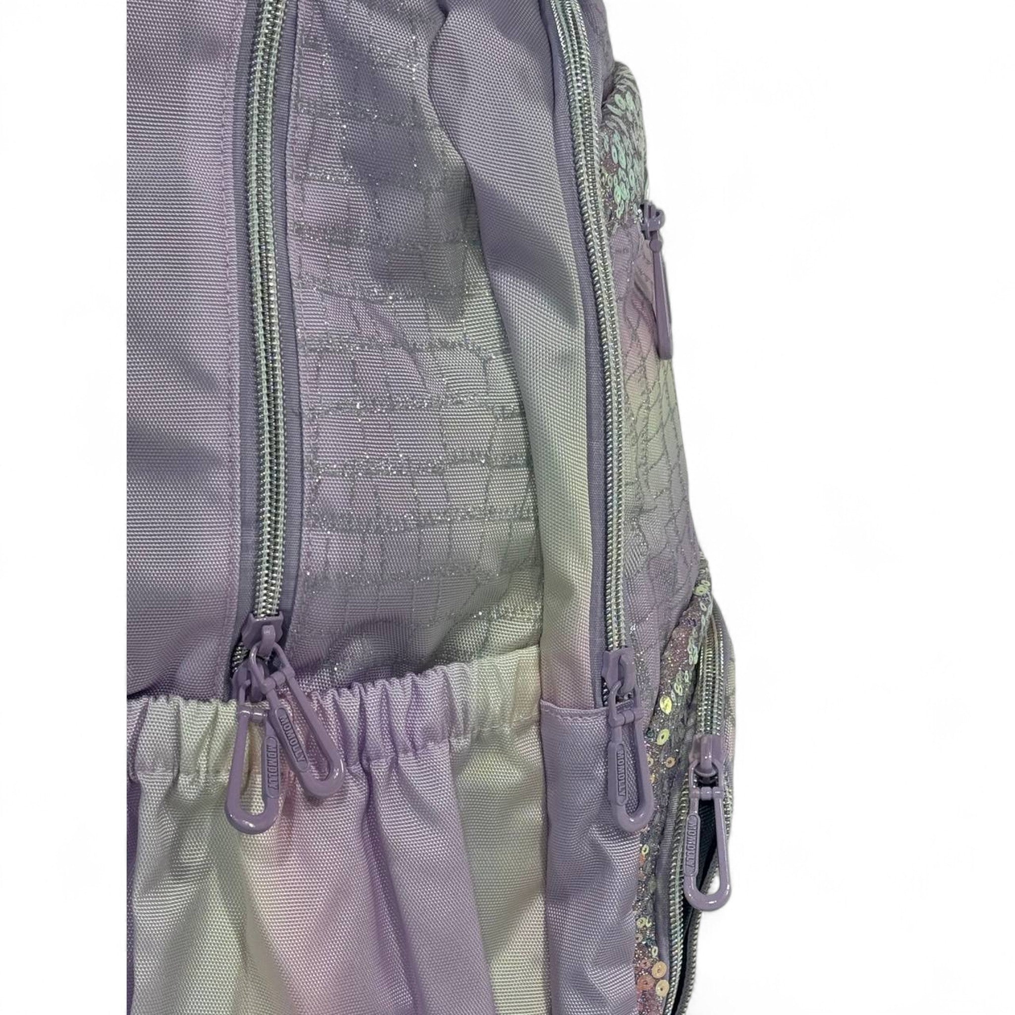 🎒 Momolly Stardust Dream Backpack – Pastel Purple Green Sparkle ✨🌈