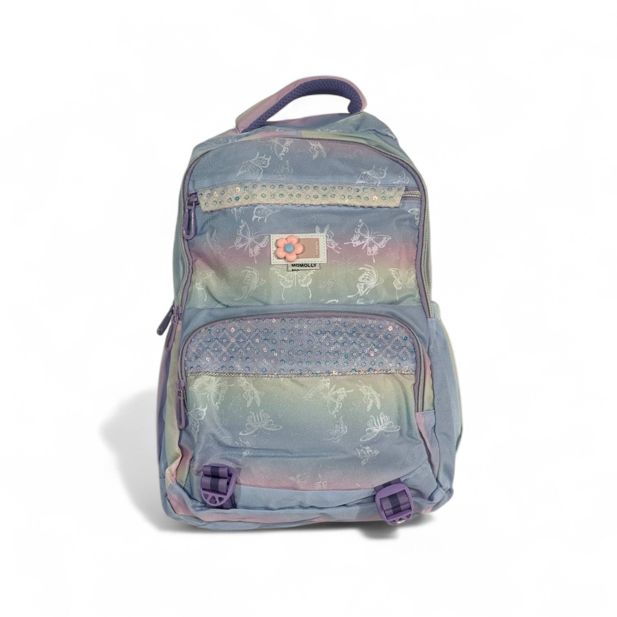 🎒 Momolly Butterfly Dreams Backpack – Soft Pastel Twilight 🦋💜