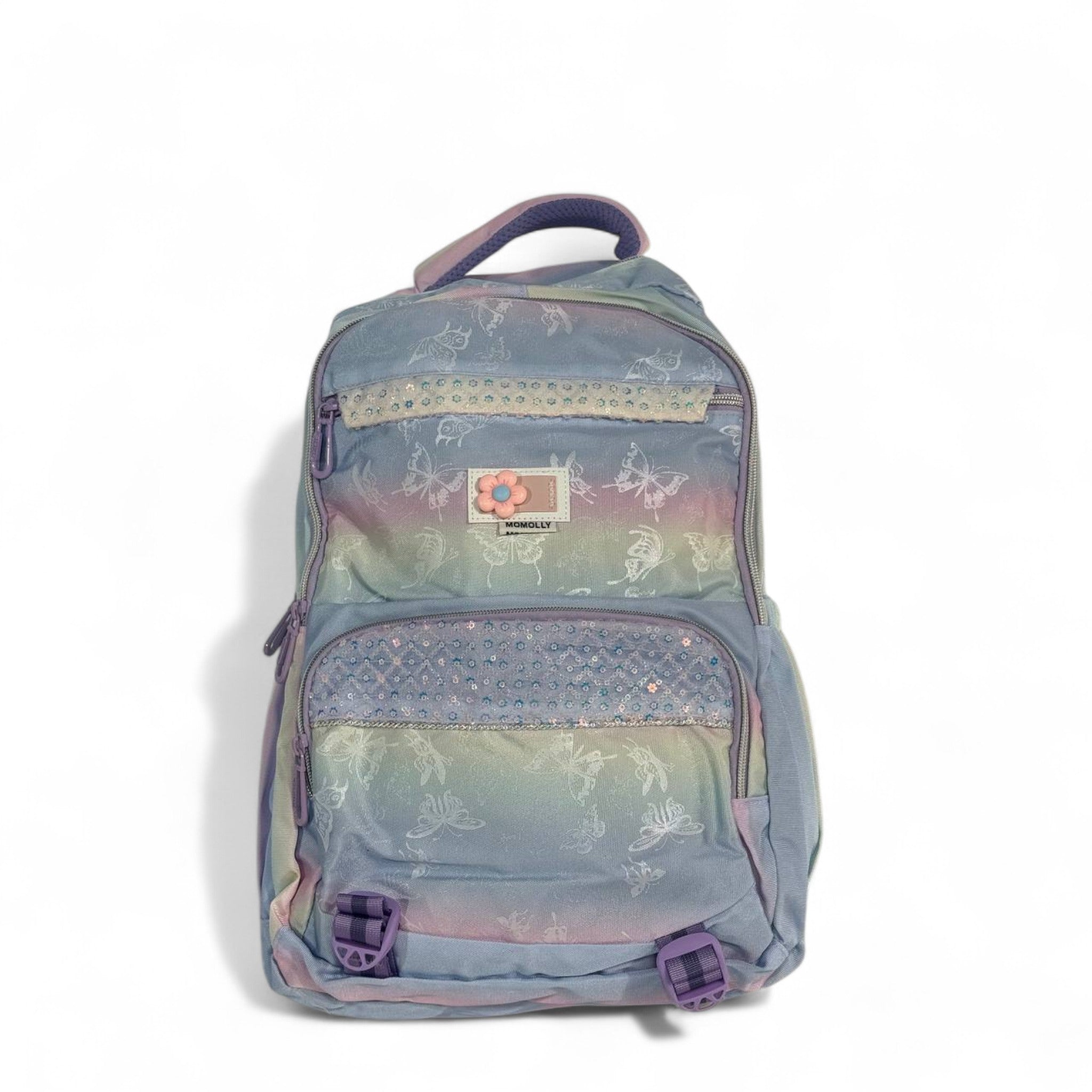 🎒 Momolly Butterfly Dreams Backpack – Soft Pastel Twilight 🦋💜