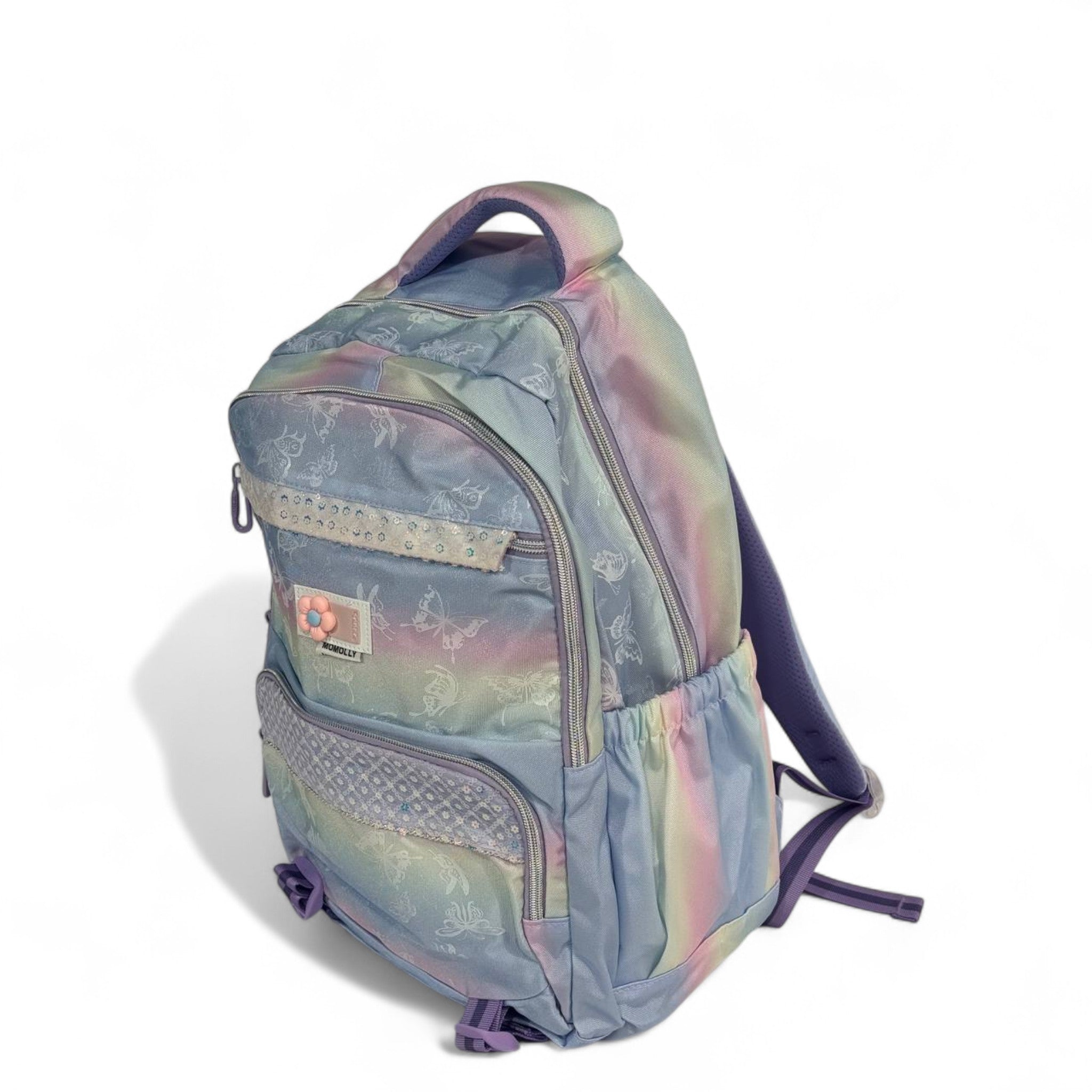 🎒 Momolly Butterfly Dreams Backpack – Soft Pastel Twilight 🦋💜