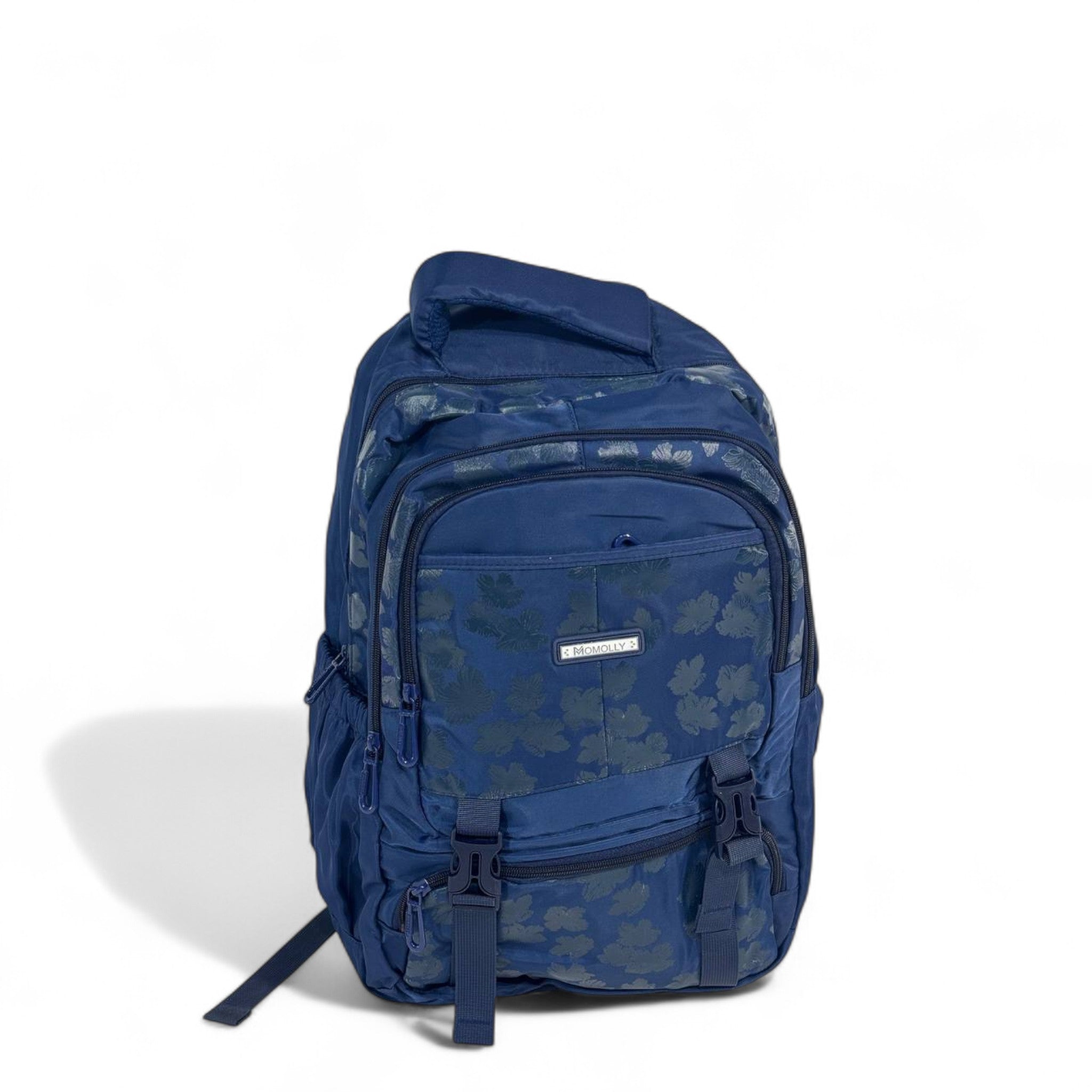🔵 Momolly Explorer Backpack – Midnight Blue Leaf Edition 🍁💼