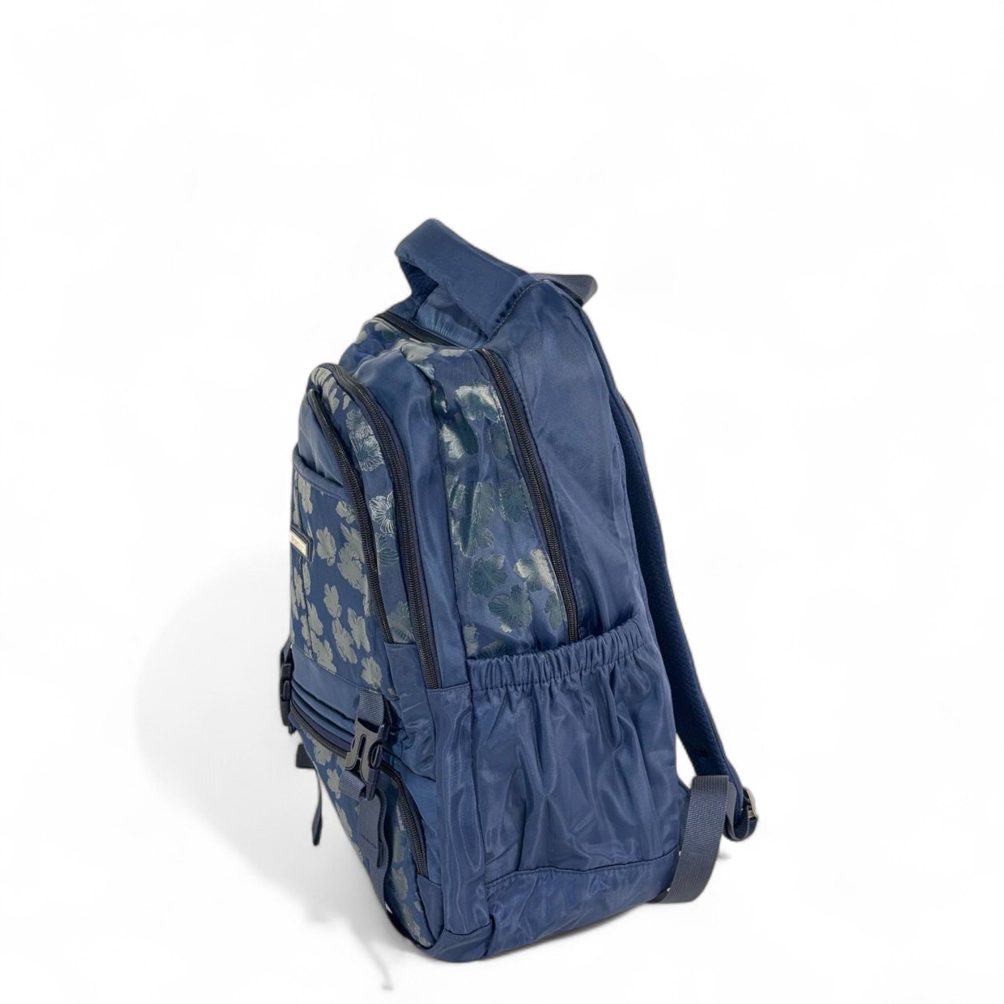 🔵 Momolly Explorer Backpack – Midnight Blue Leaf Edition 🍁💼