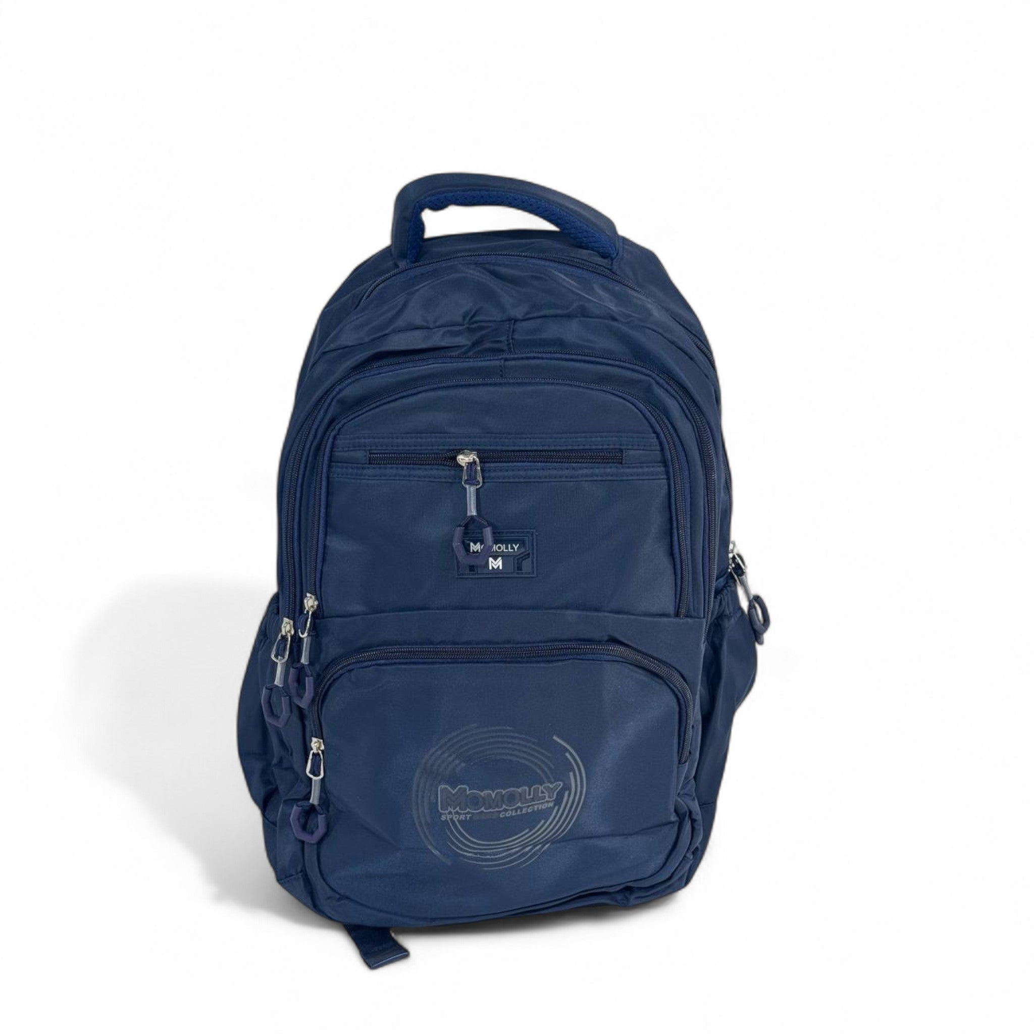 🔷 Momolly UrbanPro Backpack – Solid Navy Blue 🎒✨