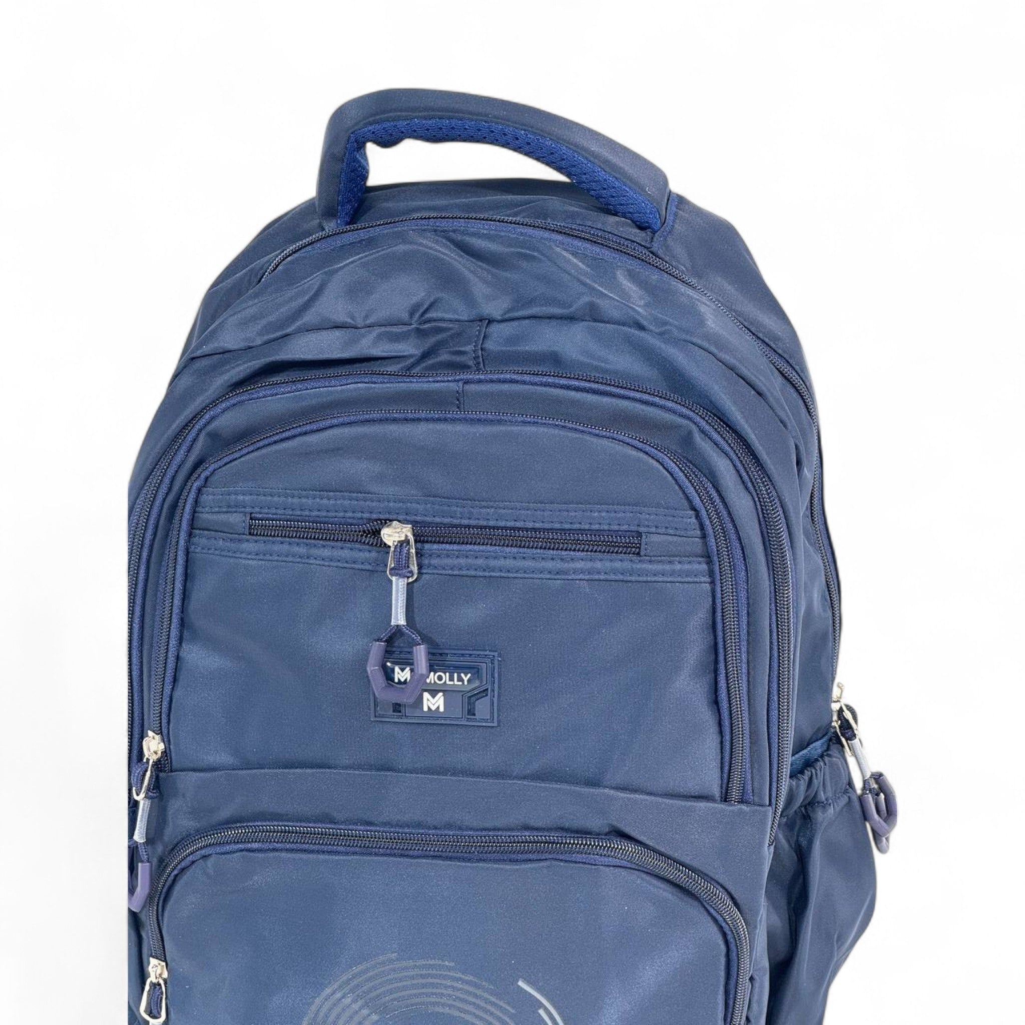 🔷 Momolly UrbanPro Backpack – Solid Navy Blue 🎒✨