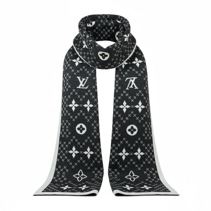 🖤 Louis Vuitton Monogram Eclipse Scarf | Black & Grey Wool