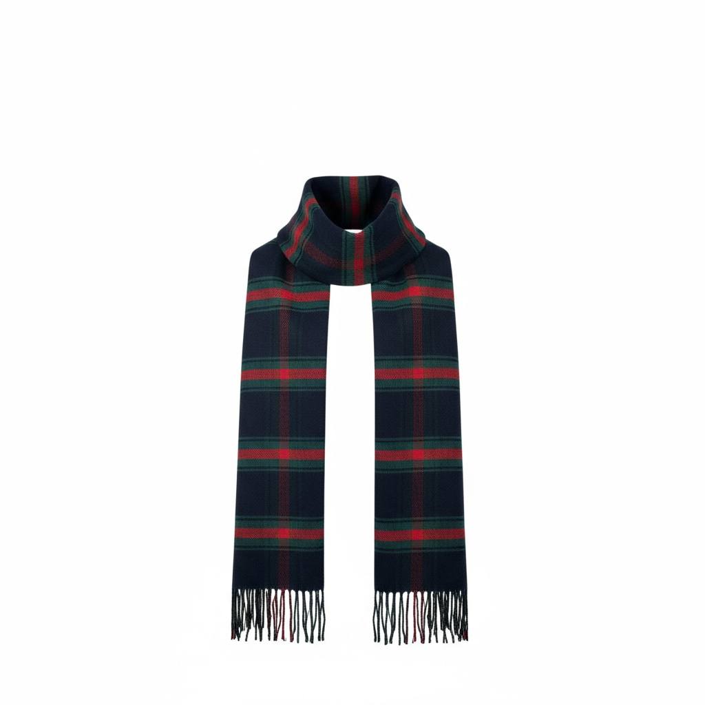 🕶️ Gucci Tartan Wool Scarf | Classic Red & Green Check Pattern