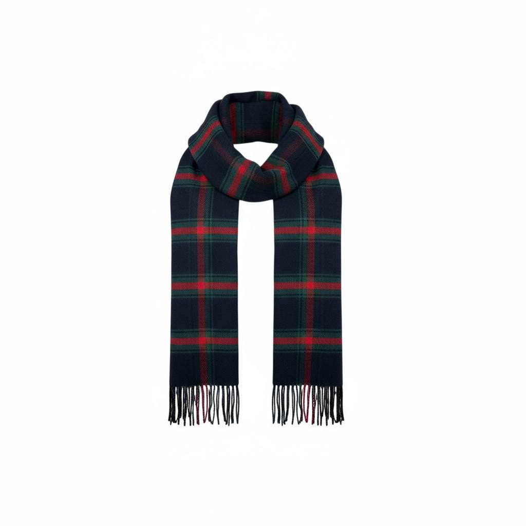 🕶️ Gucci Tartan Wool Scarf | Classic Red & Green Check Pattern