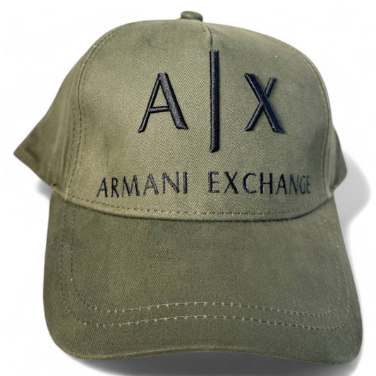 Armani Exchange Olive Green Baseball Cap