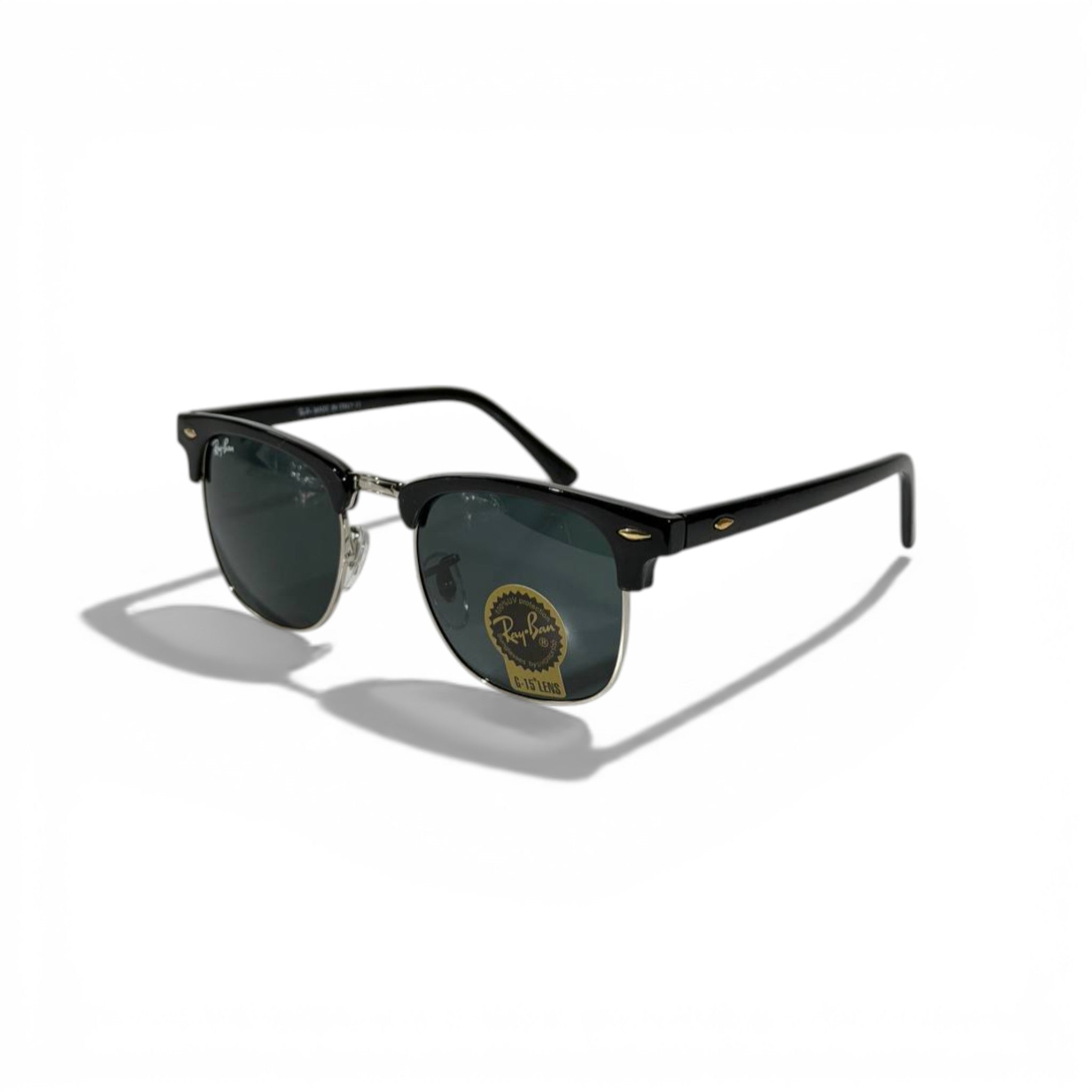 Ray-Ban Clubmaster Black Sunglasses – G-15 Lens 🕶️🖤